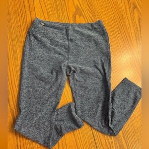 Oiselle Lux Blue Heathered Leggings.